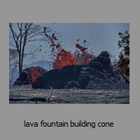 lava fountain building cone